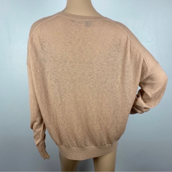 NEW 360SWEATER BEIGE V-NECK SWEATER - Picture 5 of 5